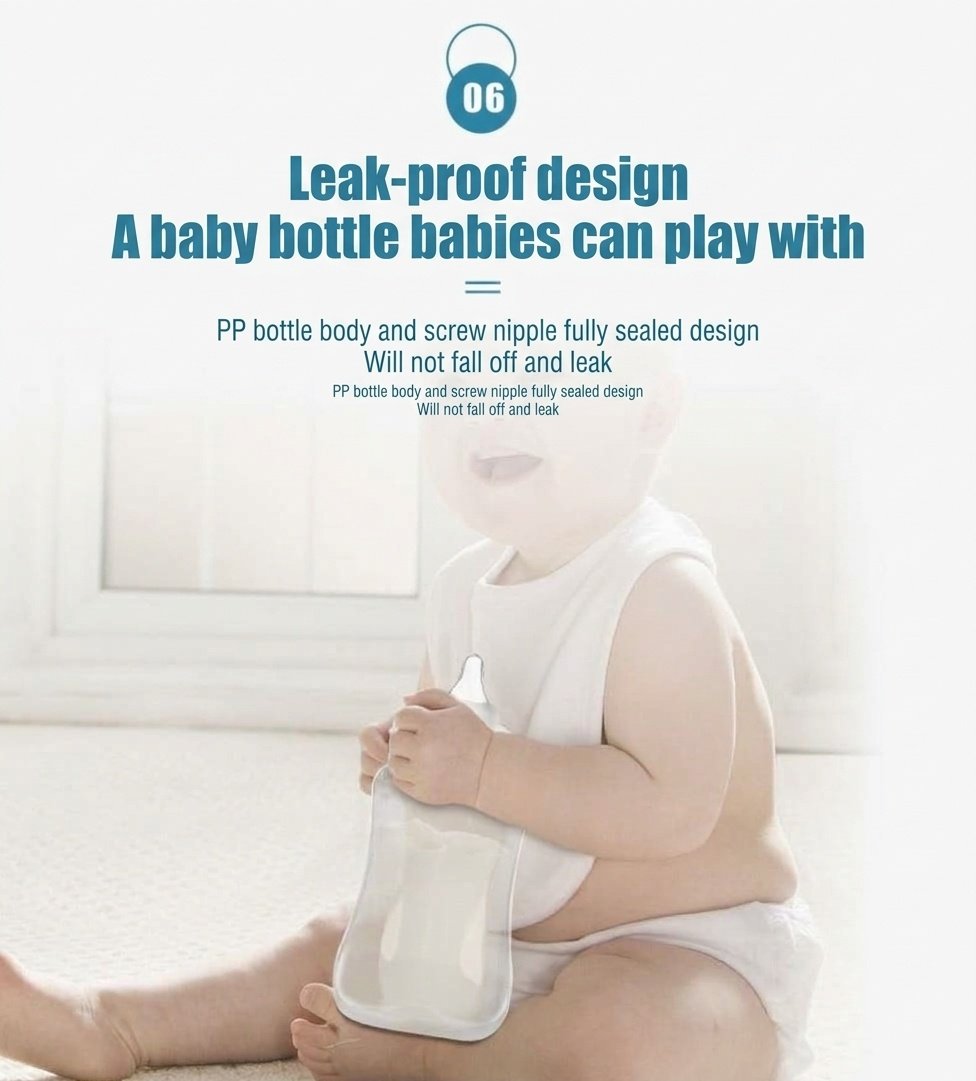 Nursing Bottle & Manual Feeder Pump - Gentle Ergonomic Liquid Dispenser for Babies