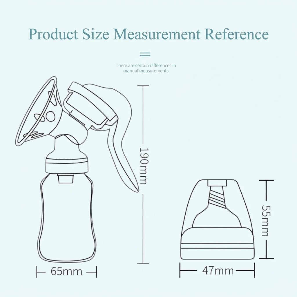 Nursing Bottle & Manual Feeder Pump - Gentle Ergonomic Liquid Dispenser for Babies