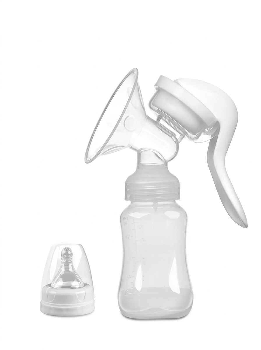 Nursing Bottle & Manual Feeder Pump - Gentle Ergonomic Liquid Dispenser for Babies