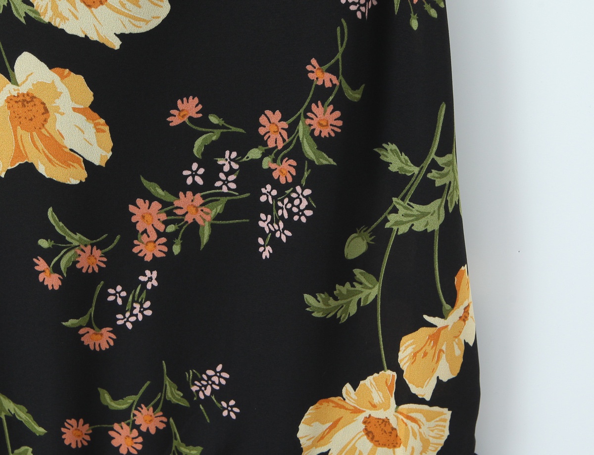 Floral Print Ruffle Hem Cami Mini Dress - Tie Shoulder Sundress