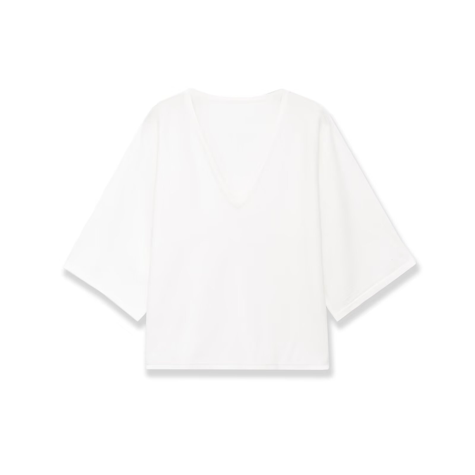 T-shirt da donna a maniche corte con scollo a V e vestibilità ampia.
