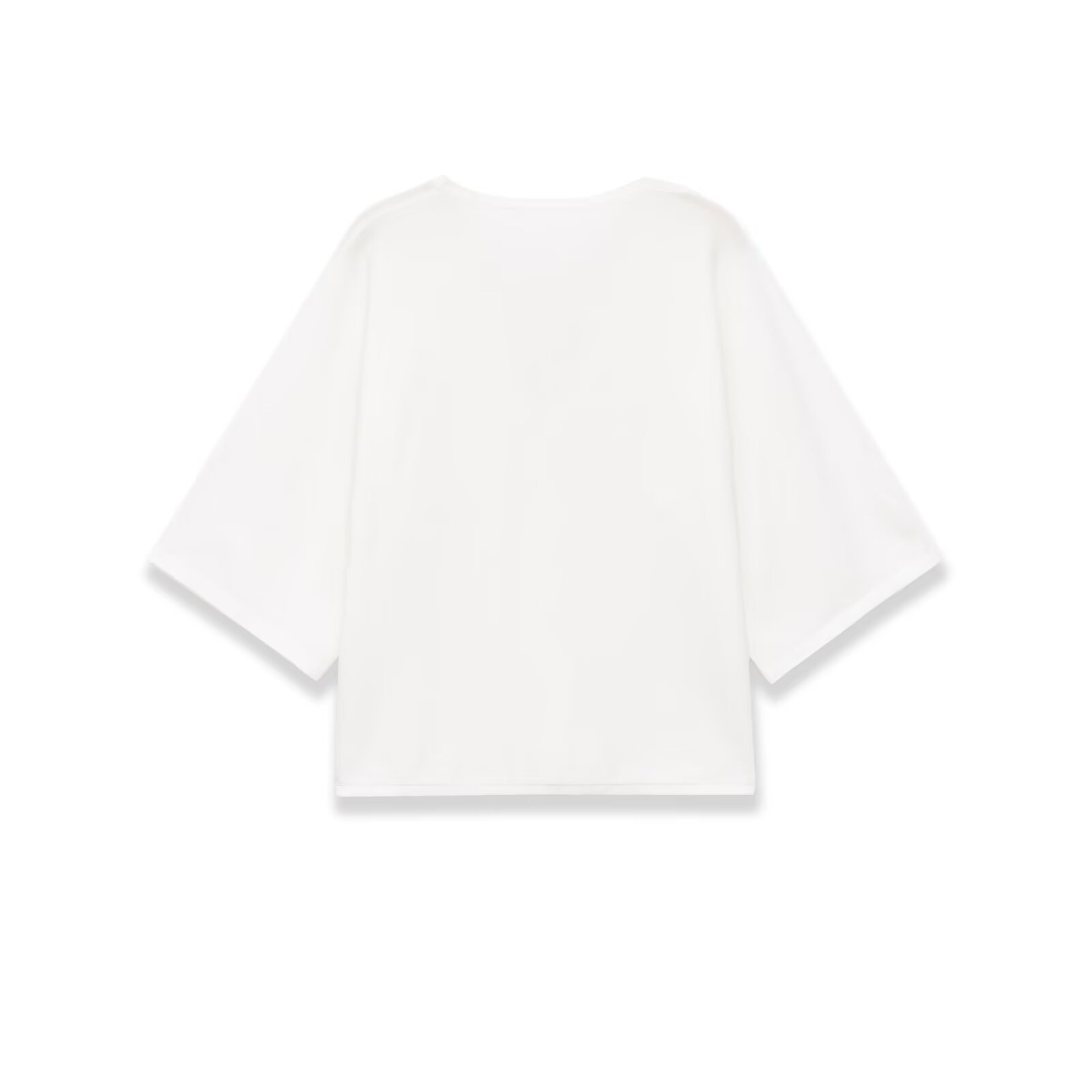 T-shirt da donna a maniche corte con scollo a V e vestibilità ampia.