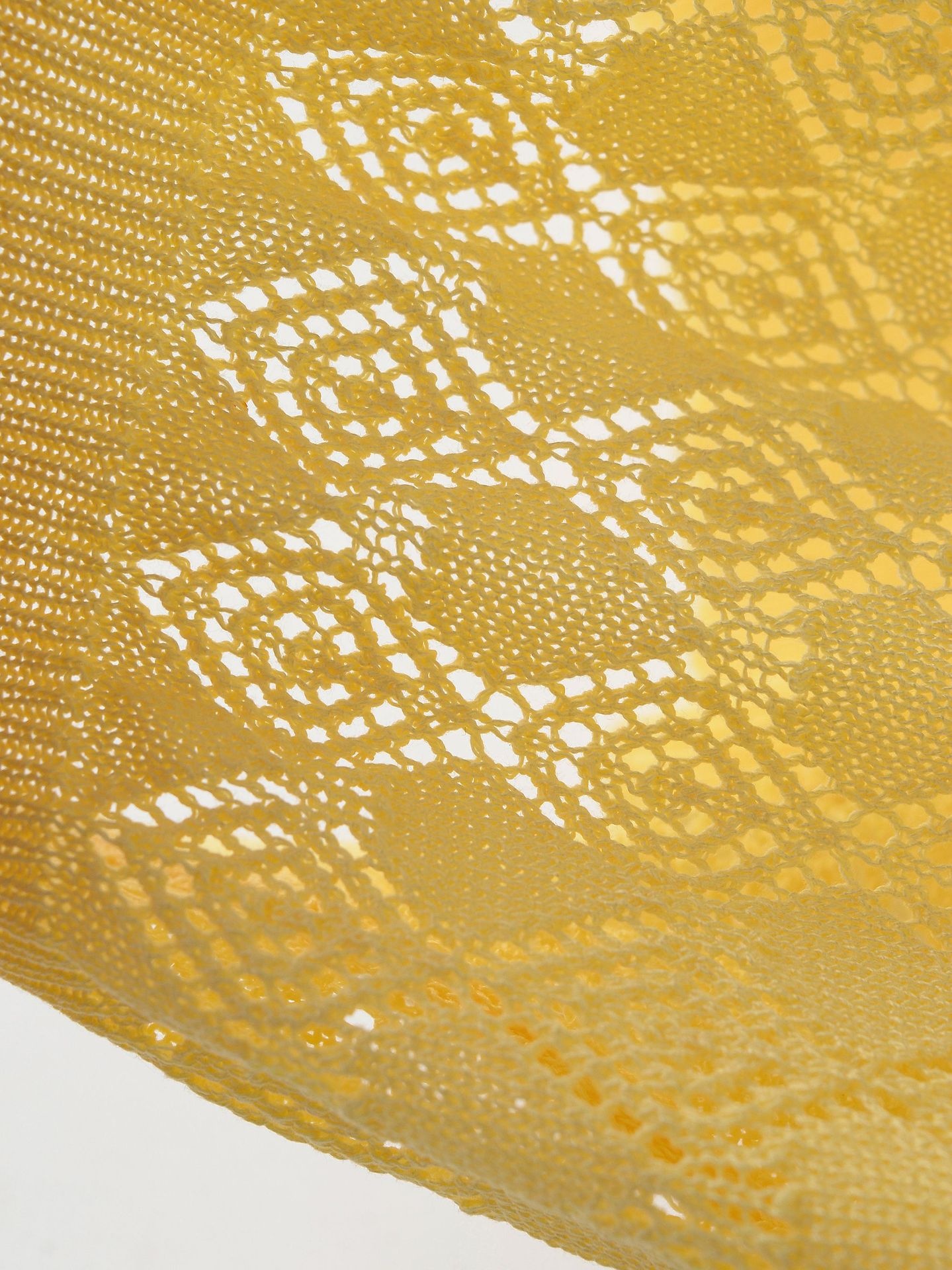 Cardigan polo da donna giallo a maglia aperta, maniche corte