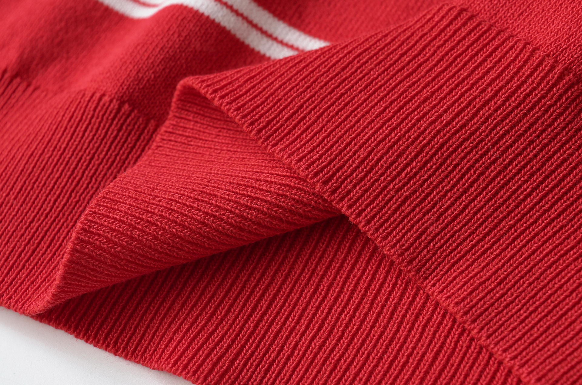 Polo da donna a righe in maglia - Top casual a maniche corte