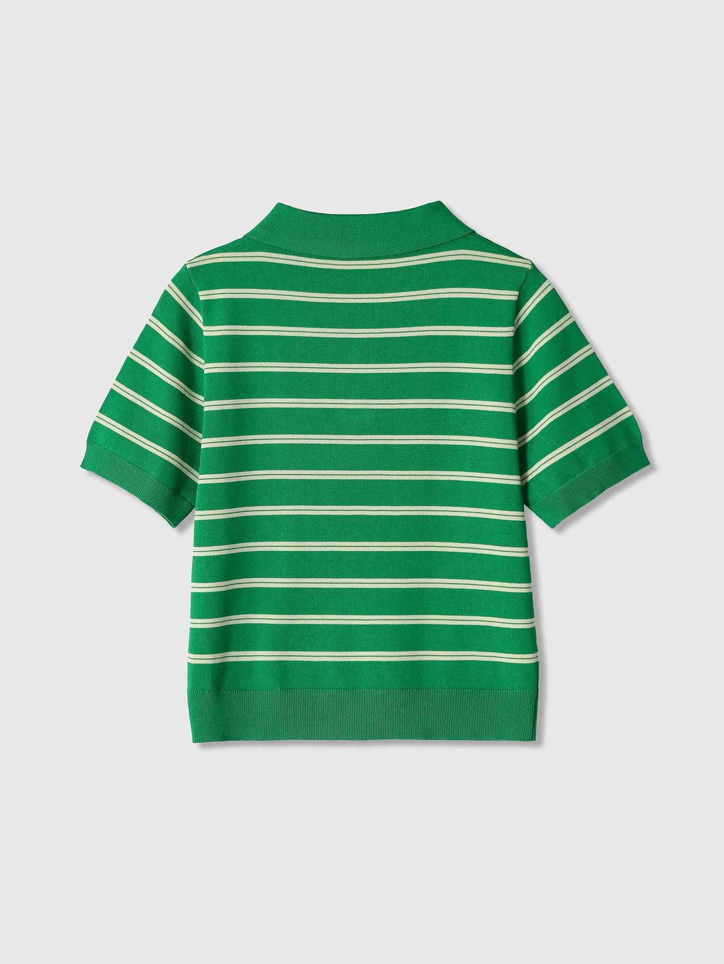 Polo da donna a righe in maglia - Top casual a maniche corte