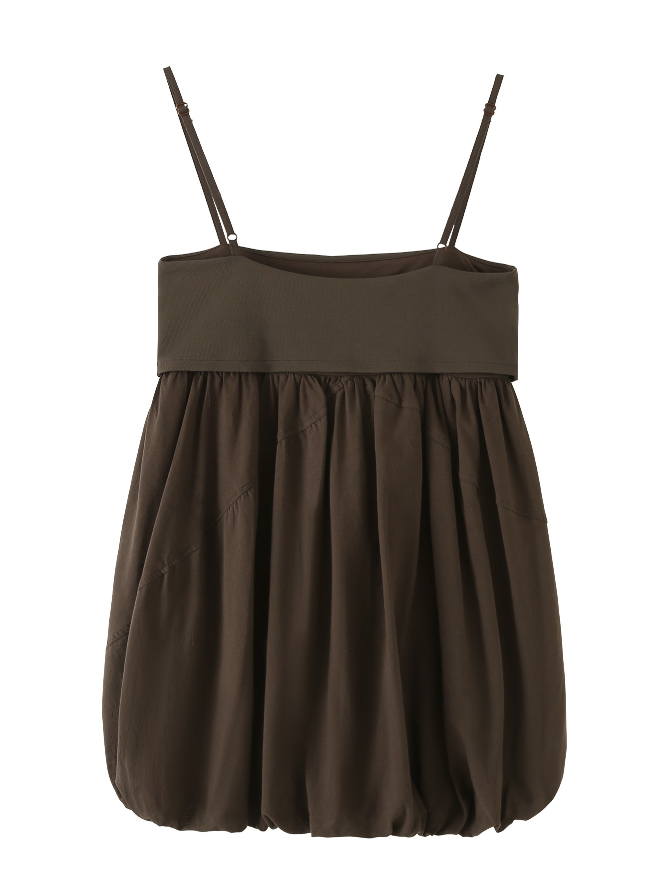 Elegante top a canotta con scollo quadrato e orlo a palloncino - Camicetta con spalline sottili