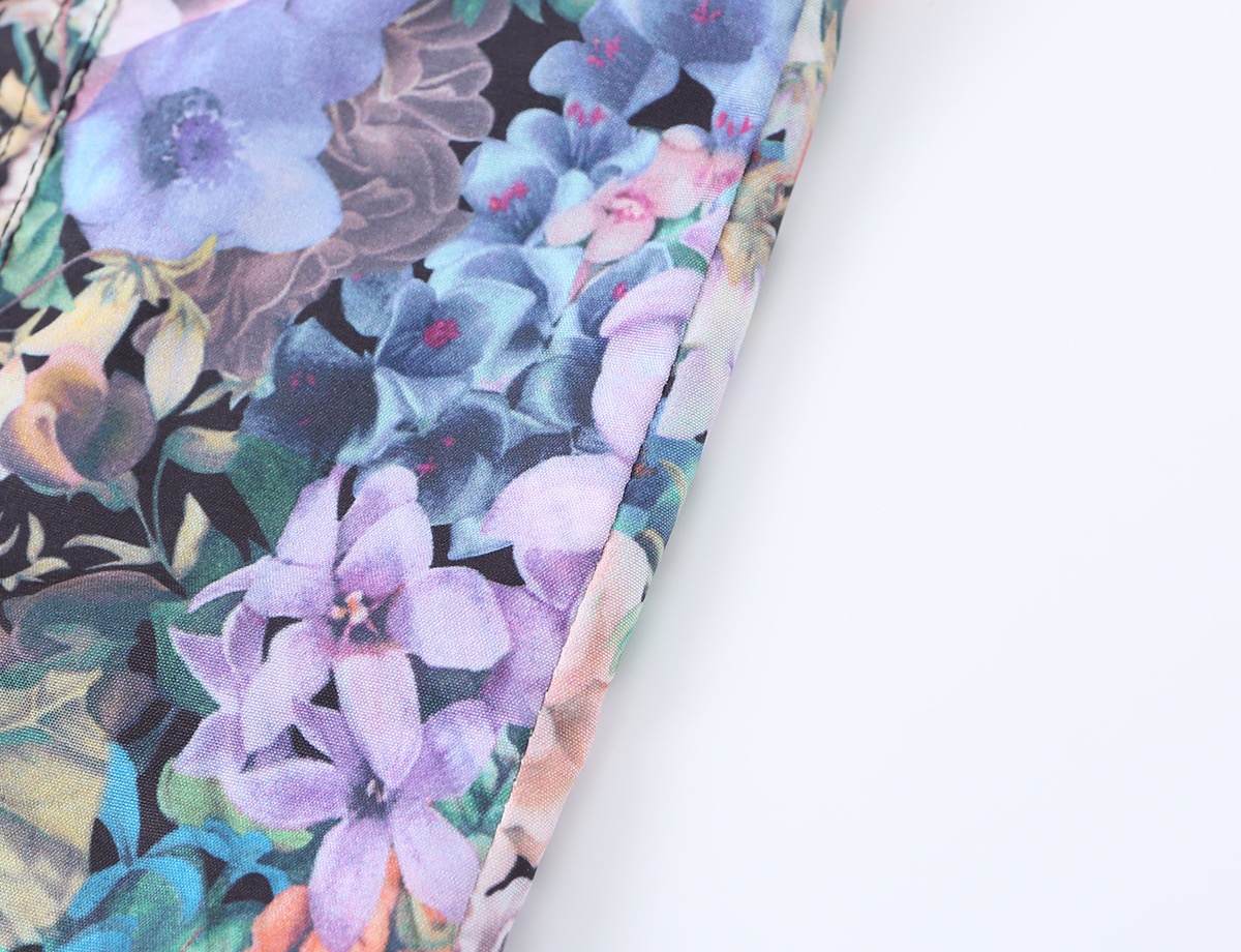 Floral Print Bustier Crop Top - Sweetheart Neck Cami