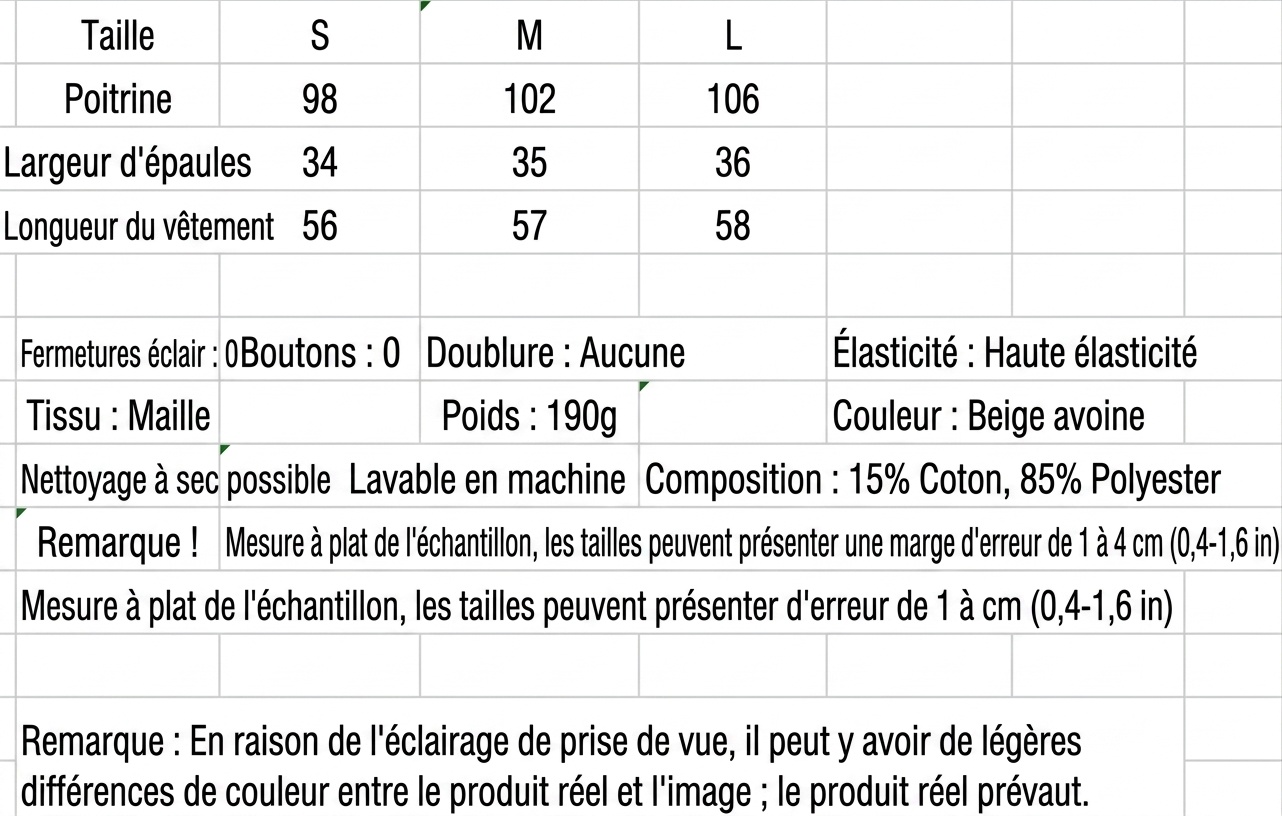 Haut court chic en maille crochet écru - Sans manches - Col en V