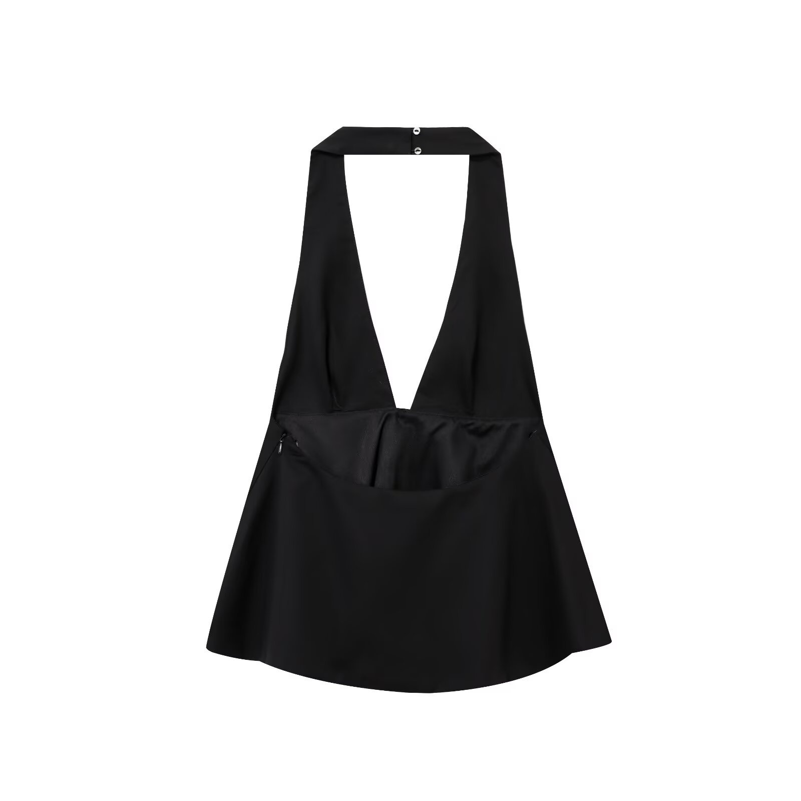 Elegante top all'americana con scollo a V profondo e laccetti sul davanti - Stile estivo