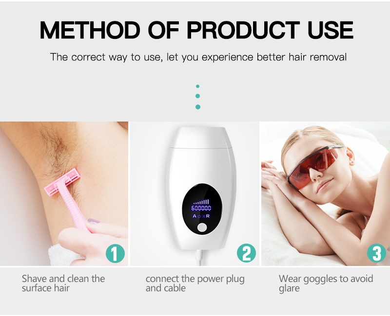 IPL Laser Hair Removal Device for Women & Men, 600K Flashes