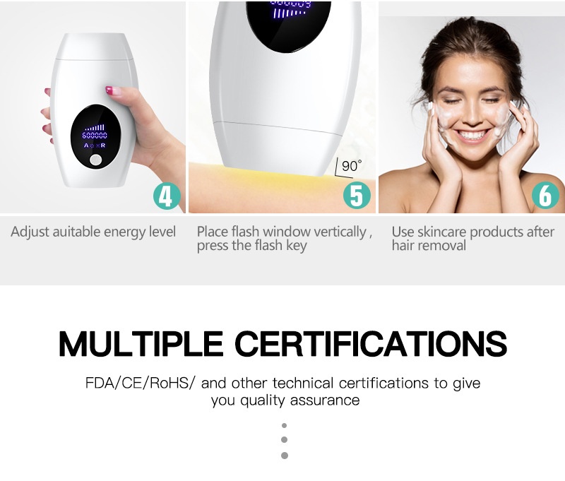 IPL Laser Hair Removal Device for Women & Men, 600K Flashes