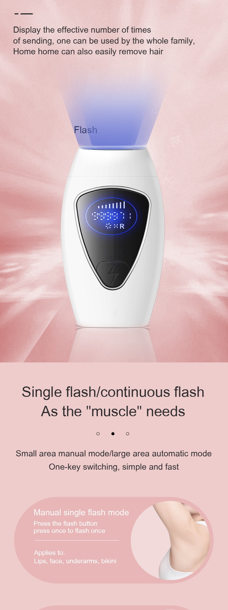 Épilation laser IPL indolore, technologie de congélation par point de congélation, plus de 990&nbsp;000 flashs