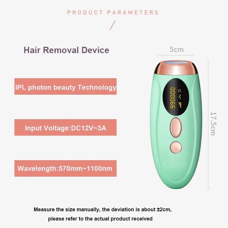 IPL Hair Removal Handset, Permanent & Painless At-Home Use