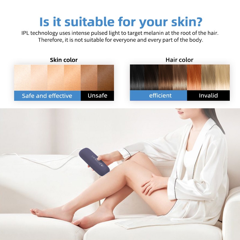 Sapphire Ice IPL Hair Removal Device, Painless Cooling Tech