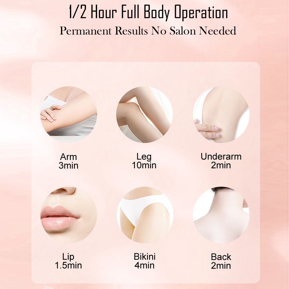 3-in-1 IPL Hair Removal Device, 900K Flashes, 8 Levels