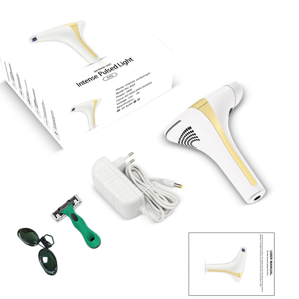 3-in-1 IPL Hair Removal Device, 900K Flashes, 8 Levels