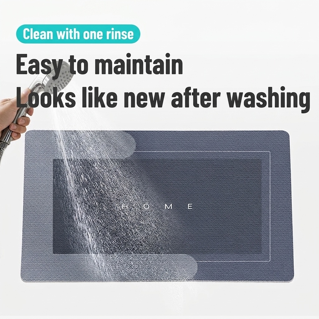 Quick Dry Anti-Slip Bathroom Mat - Absorbent & Soft