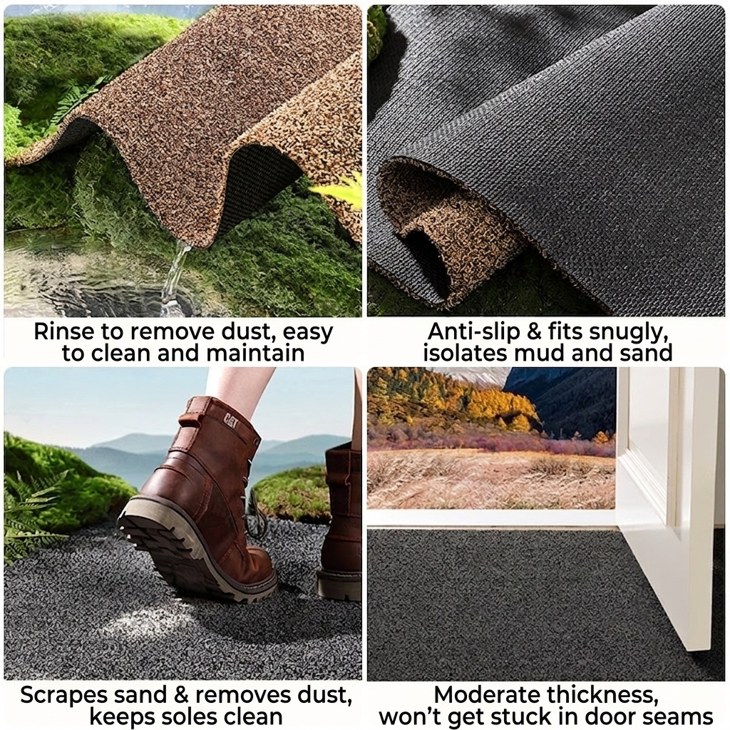 Non-Slip Absorbent Door Mat - Indoor Outdoor Entrance Rug