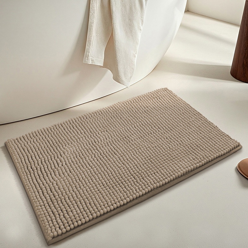 Soft Chenille Absorbent Non-Slip Bath Mat for Bathroom