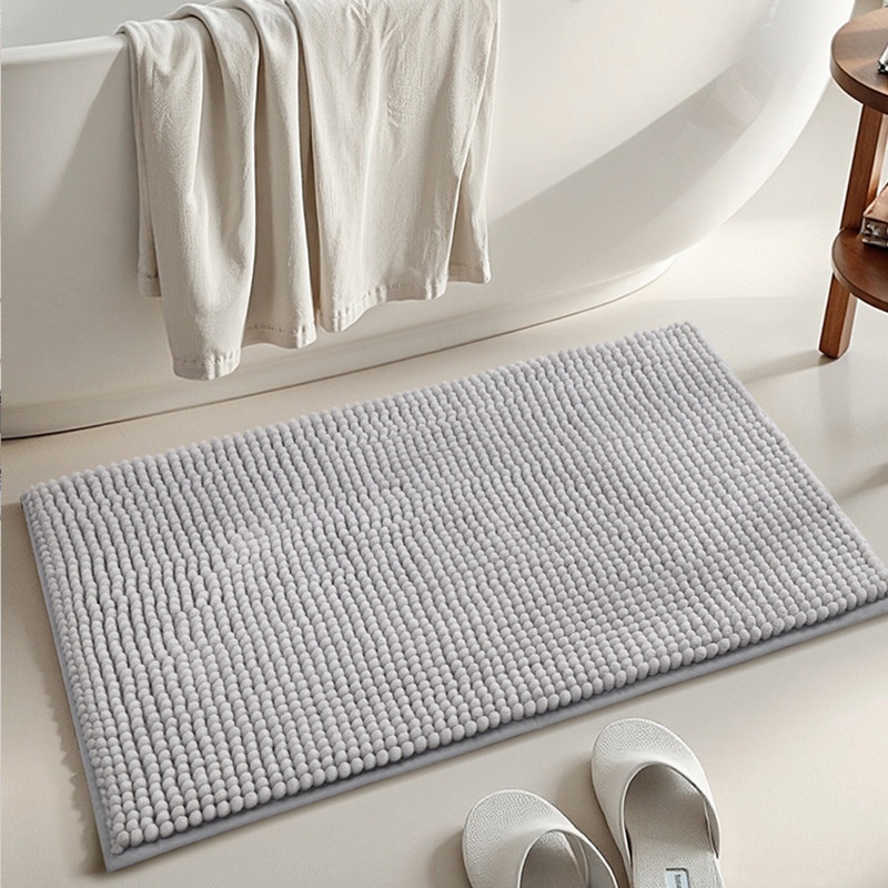 Soft Chenille Absorbent Non-Slip Bath Mat for Bathroom