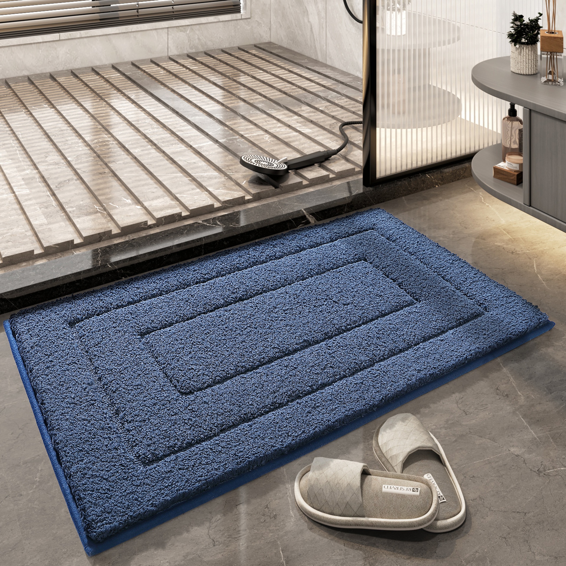 Absorbent Non-Slip Bath Mat & Door Mat - Quick Dry