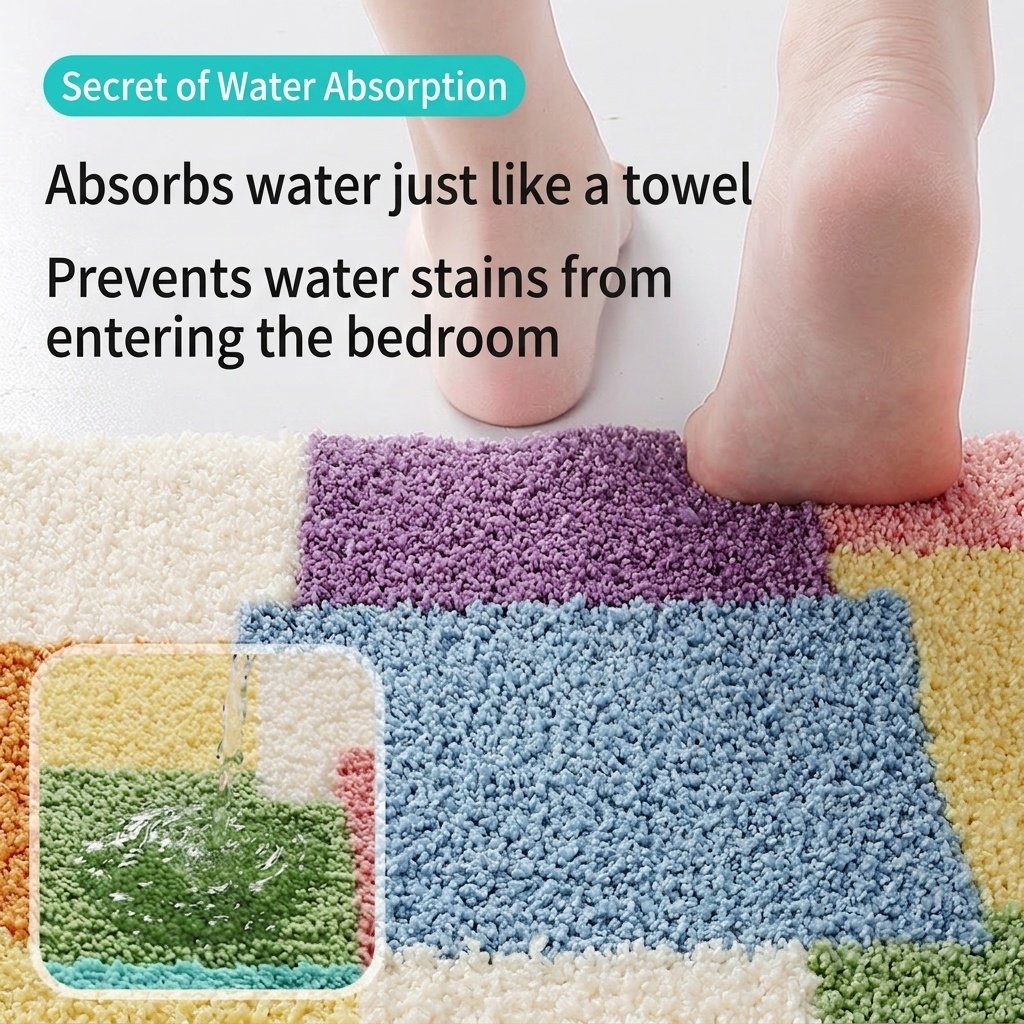 Soft Absorbent Non-Slip Bath Mat & Doormat - Stylish Designs