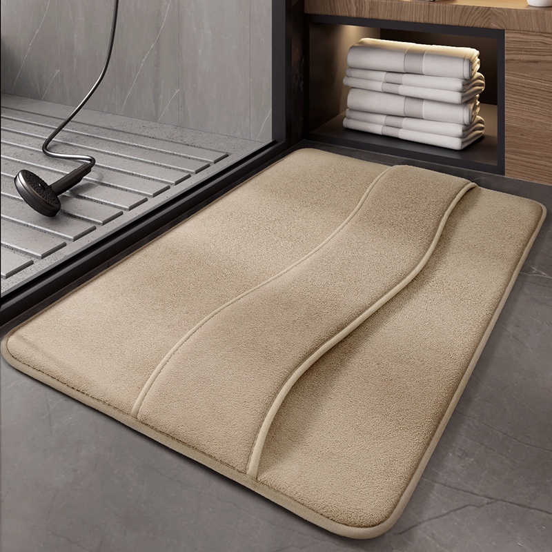 Soft Herringbone Bedside Carpet & Bath Mat Collection