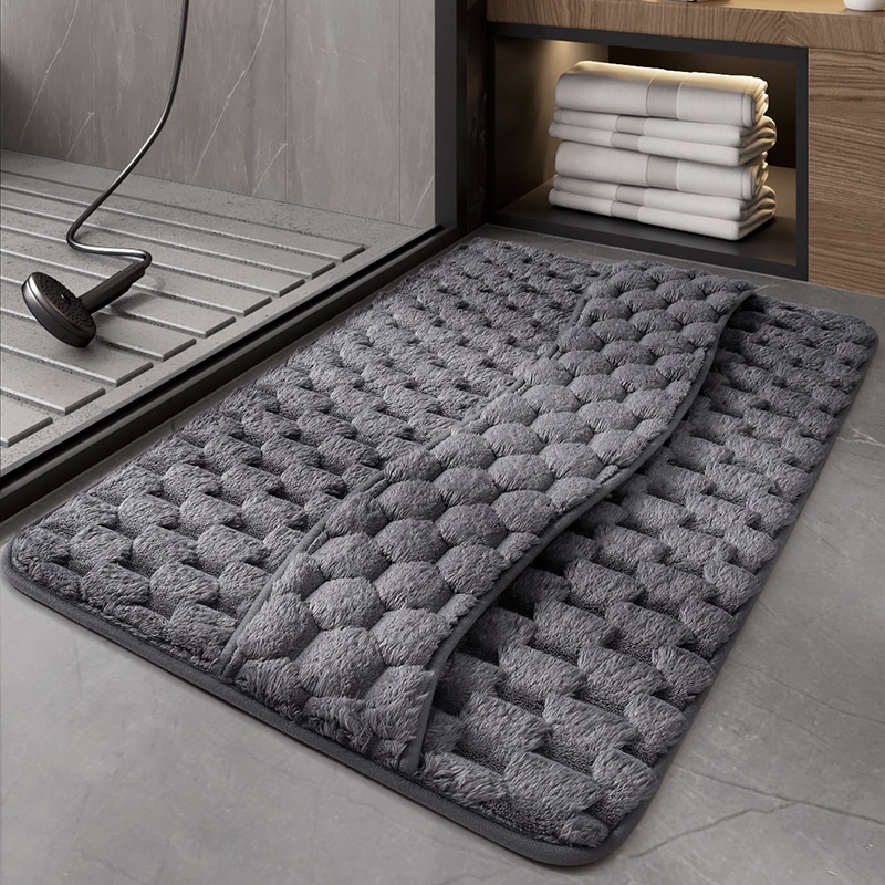 Soft Herringbone Bedside Carpet & Bath Mat Collection