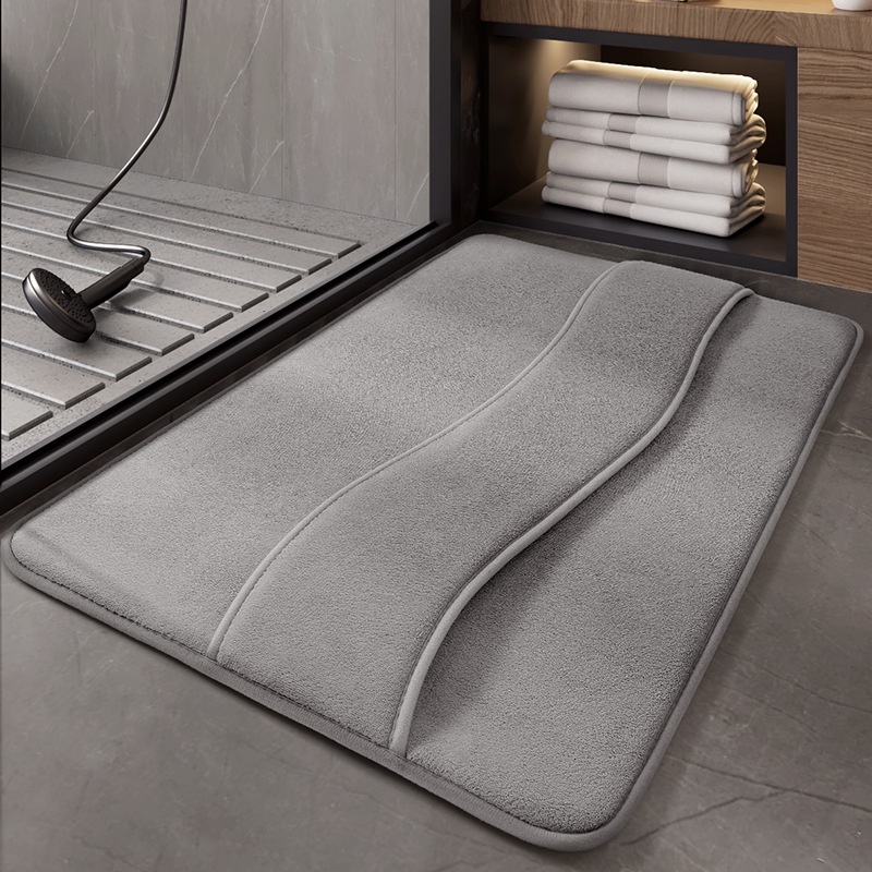Soft Herringbone Bedside Carpet & Bath Mat Collection