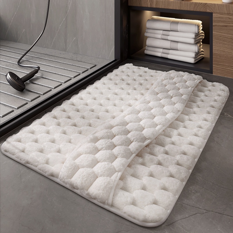 Soft Herringbone Bedside Carpet & Bath Mat Collection