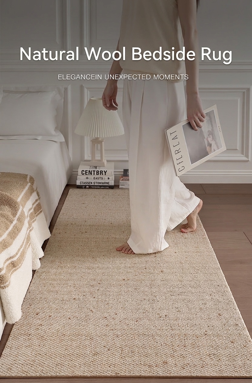 Modern Abstract Wool Blend Area Rug - Waterproof & Anti-Bacterial