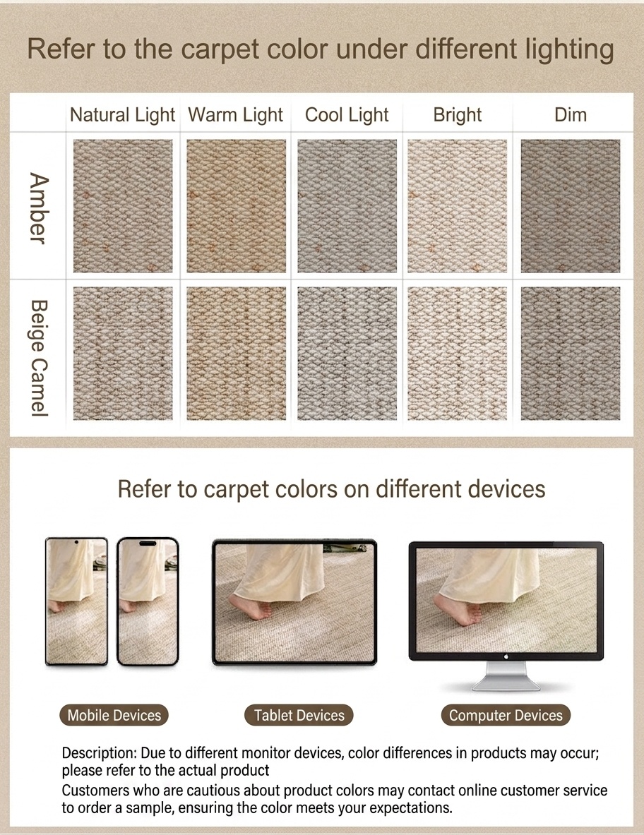 Modern Abstract Wool Blend Area Rug - Waterproof & Anti-Bacterial