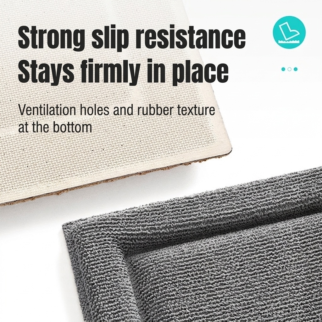 Ultra Soft Absorbent Non-Slip Bath Mat & Area Rug