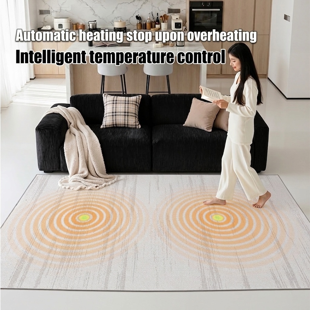 Handwoven Jute Round Area Rug - Natural Fiber Carpet