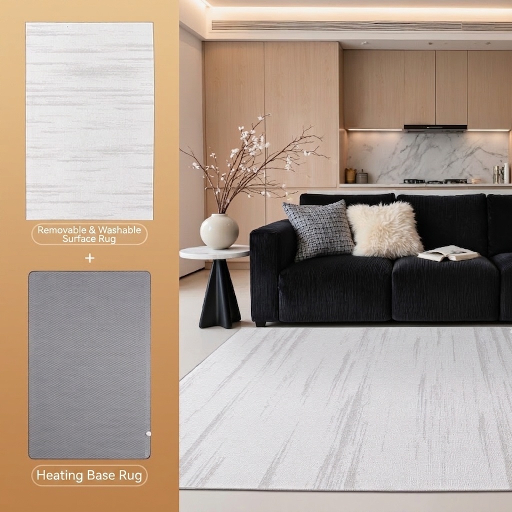 Handwoven Jute Round Area Rug - Natural Fiber Carpet