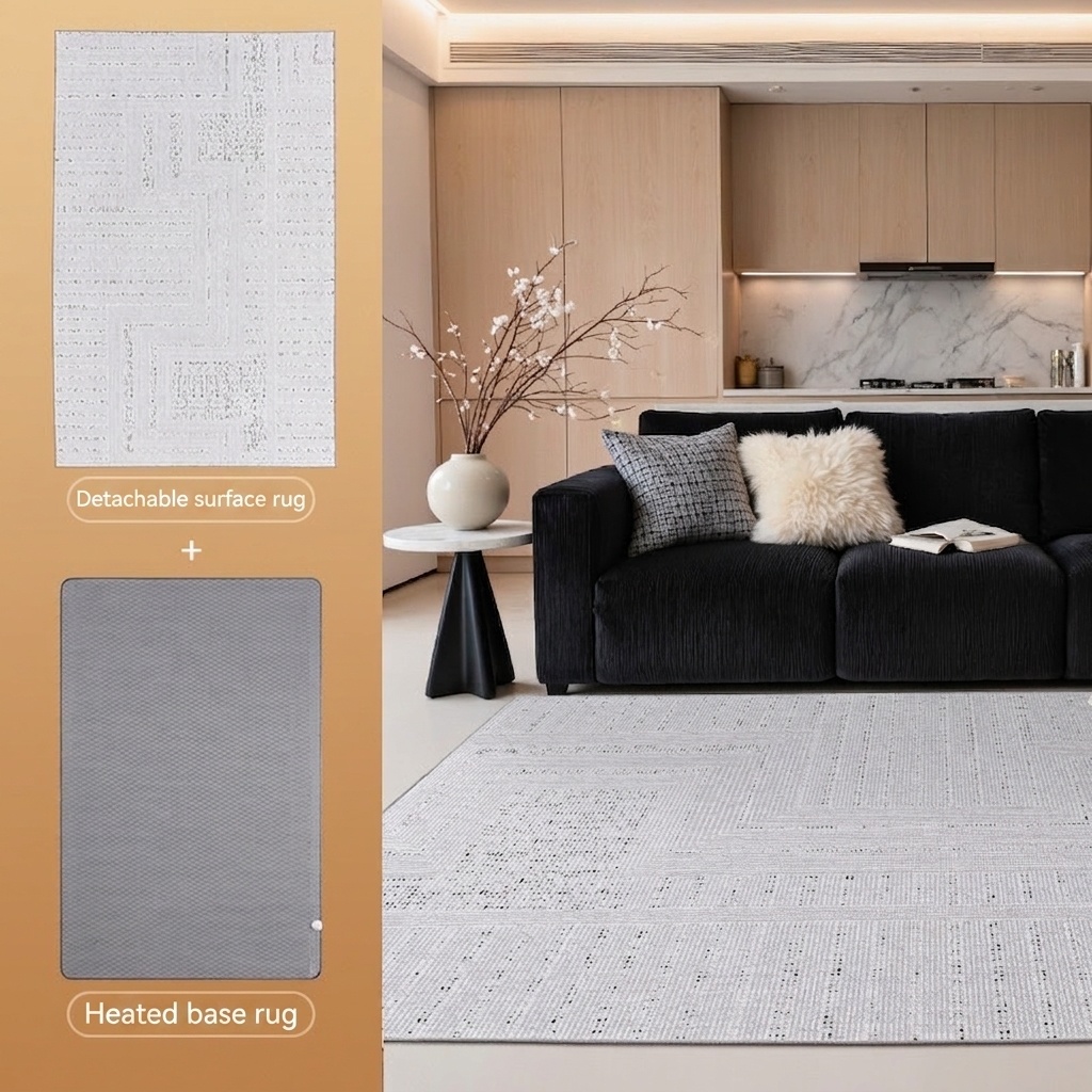 Handwoven Jute Round Area Rug - Natural Fiber Carpet