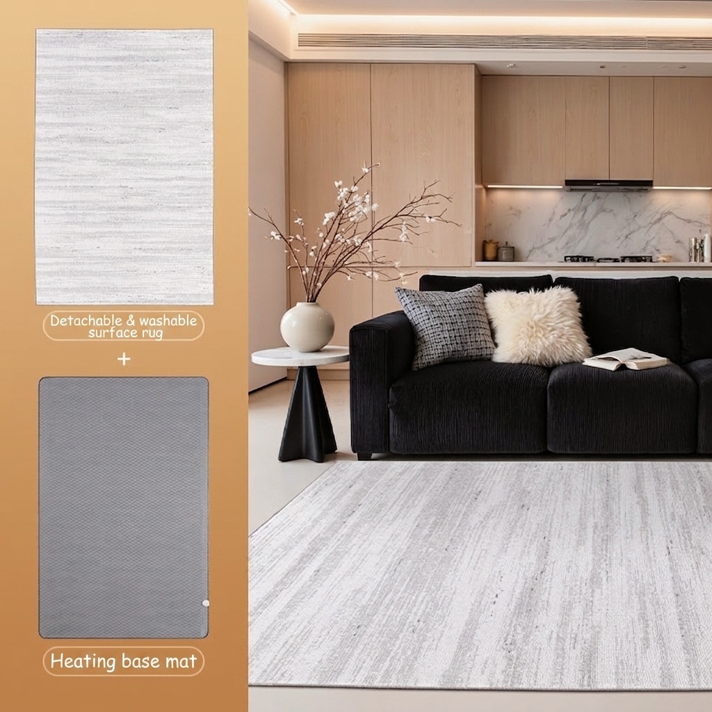 Handwoven Jute Round Area Rug - Natural Fiber Carpet