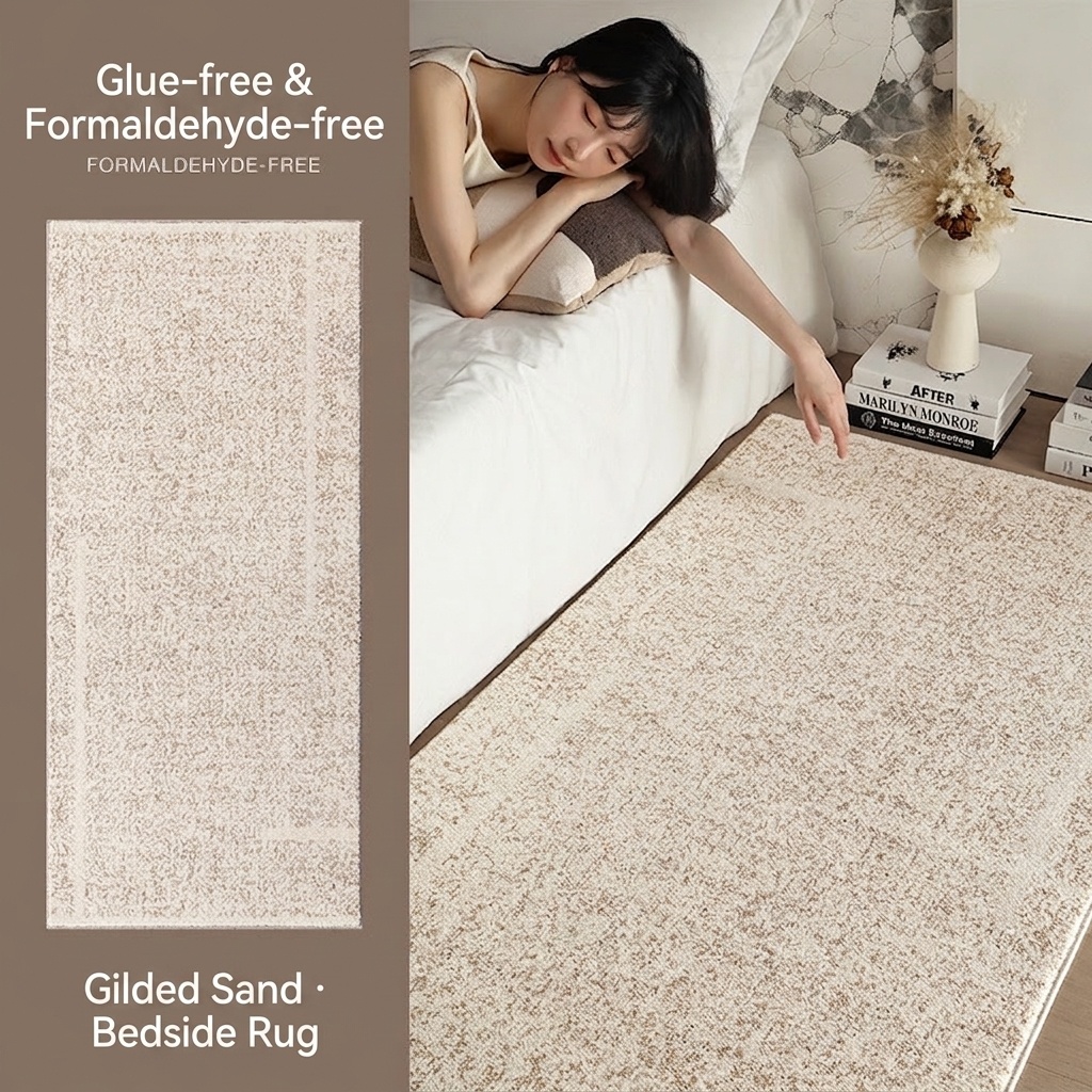 Soft Non-Slip Washable Bedside Rug - Modern Home Decor Mat