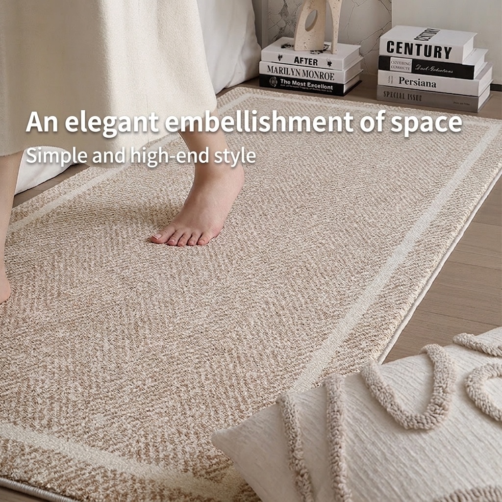 Soft Non-Slip Washable Bedside Rug - Modern Home Decor Mat