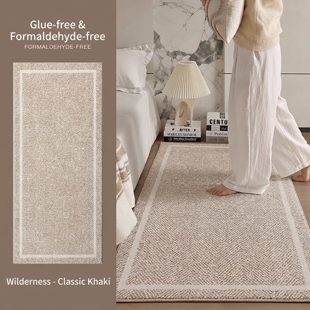 Soft Non-Slip Washable Bedside Rug - Modern Home Decor Mat