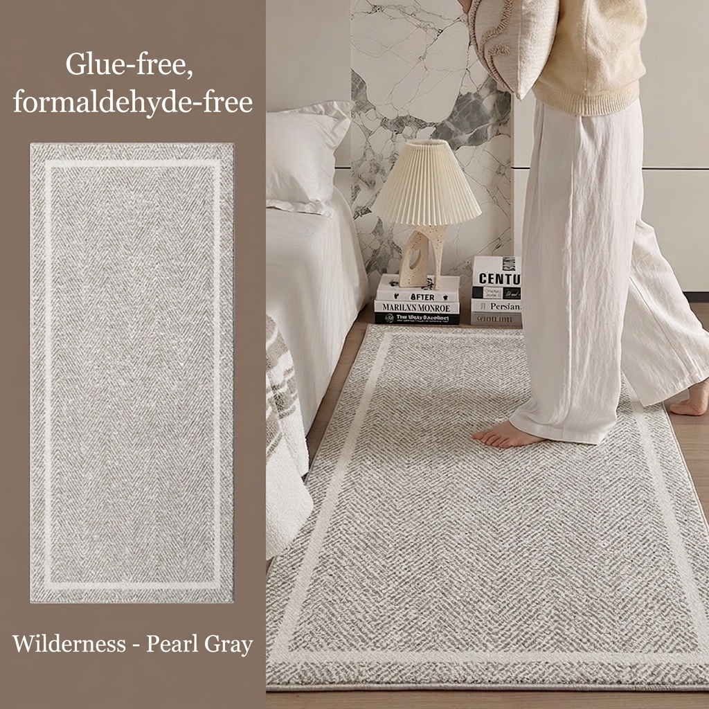 Soft Non-Slip Washable Bedside Rug - Modern Home Decor Mat
