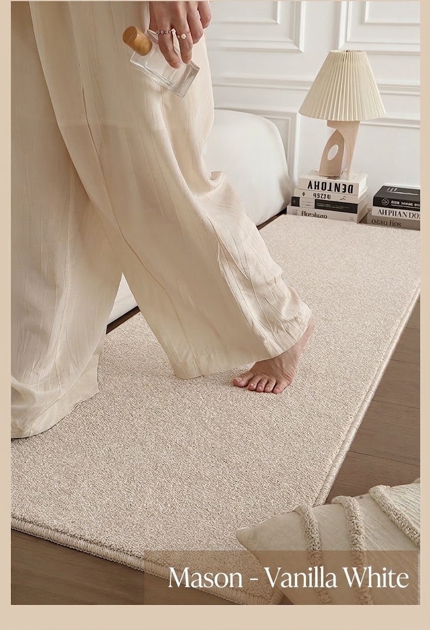 New Zealand Wool Blend Soft Area Rug for Bedroom & Living Room
