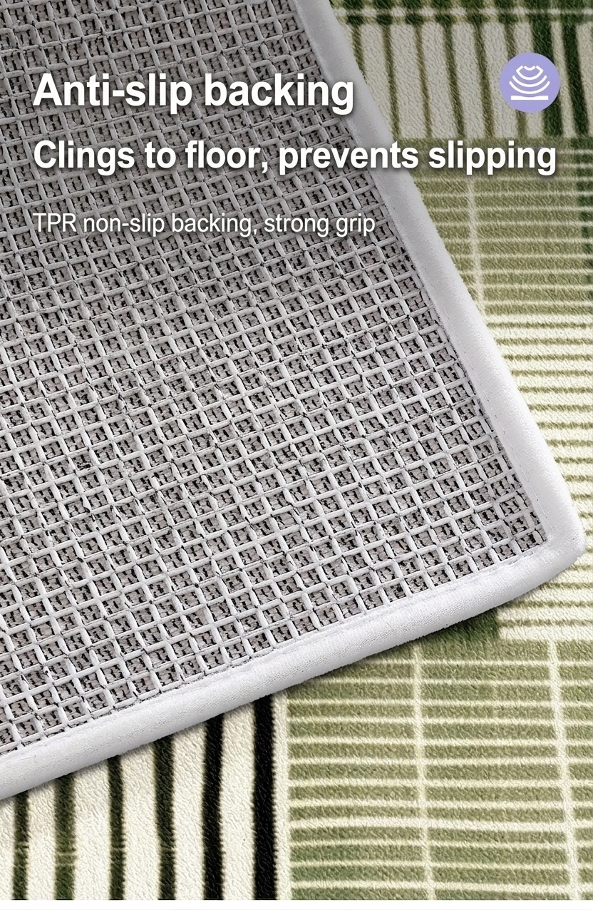 Modern Geometric Kitchen Mat Set - Non-Slip & Washable