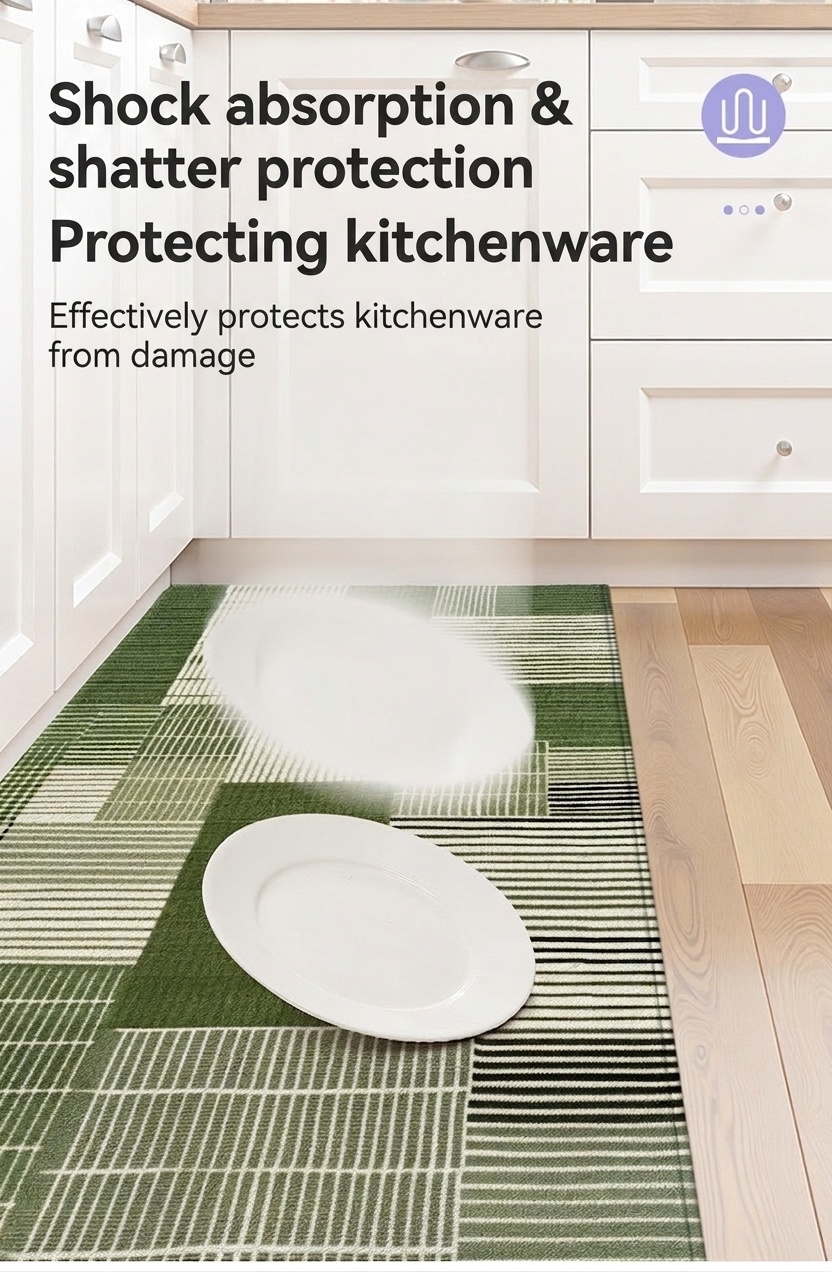 Modern Geometric Kitchen Mat Set - Non-Slip & Washable