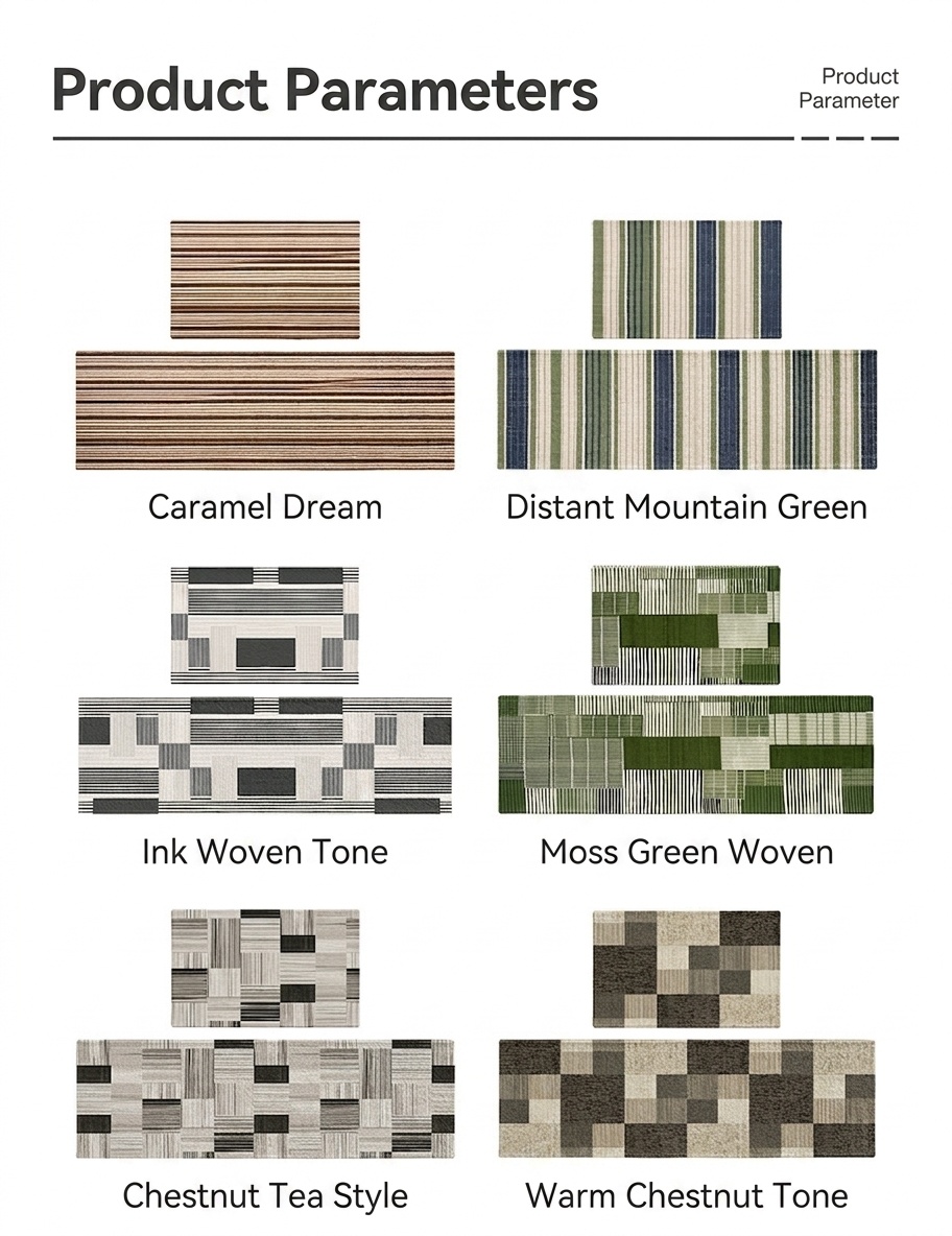 Modern Geometric Kitchen Mat Set - Non-Slip & Washable