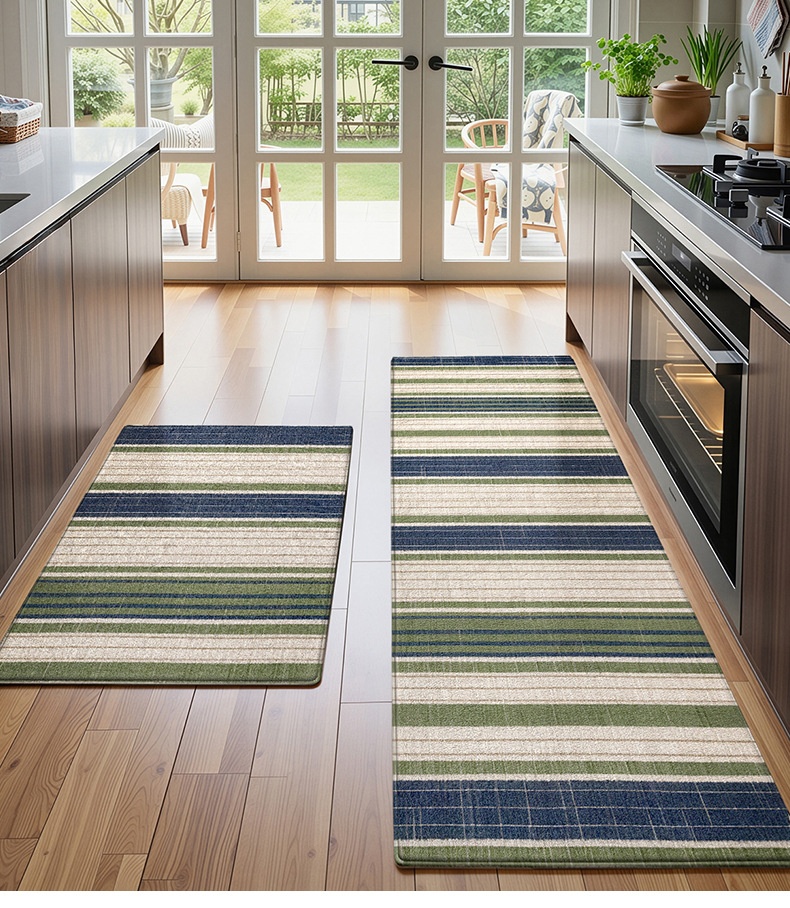Modern Geometric Kitchen Mat Set - Non-Slip & Washable