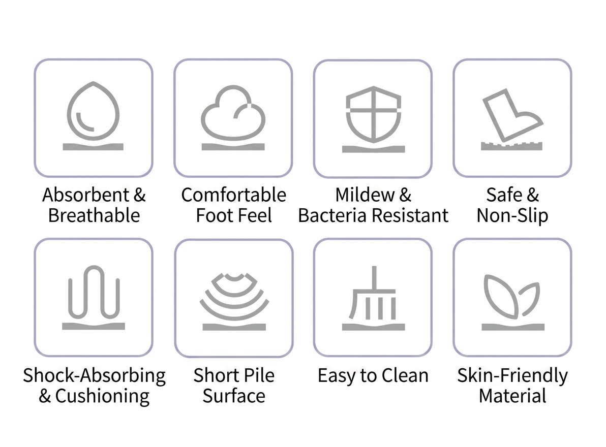 Super Absorbent Non-Slip Bath & Kitchen Mat - Quick Dry