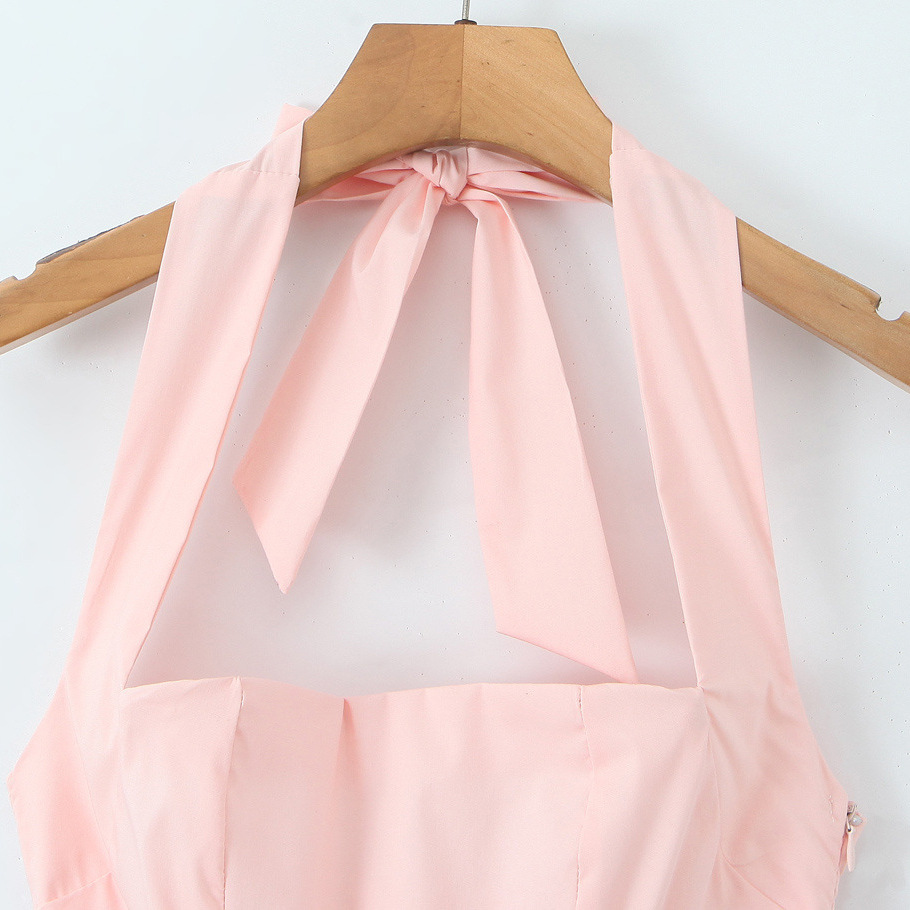 Mesh Halter Dress Classic Versatile Fashion KUN-00020