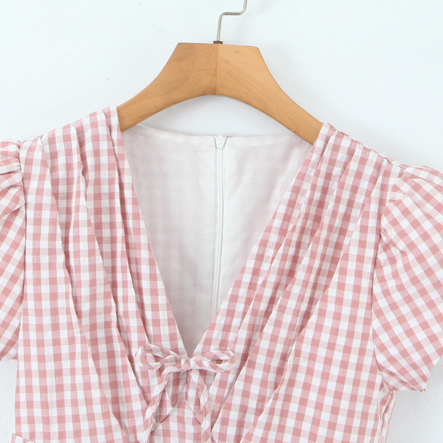 Plaid A-Line Dress - Slim Fit & Classic KUN-00057