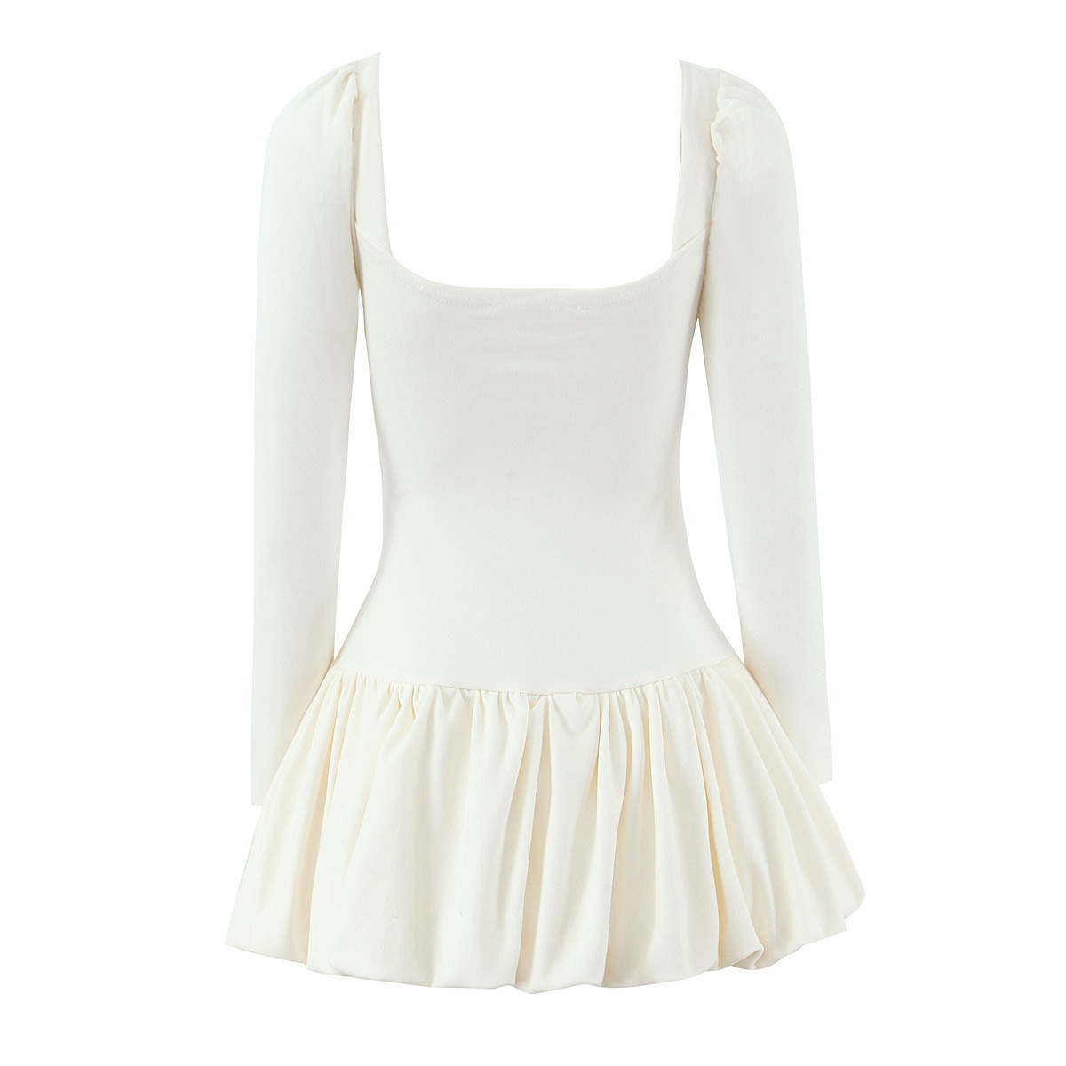 Ballet Style Floral Square Neck Dress - Chic Casual KUN-00142